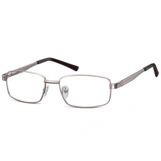 Męskie Oprawki korekcyjne zerówki okulary metalowe 639A szare